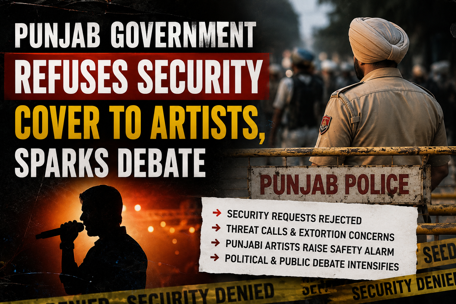 Punjab Government refuses security to artists